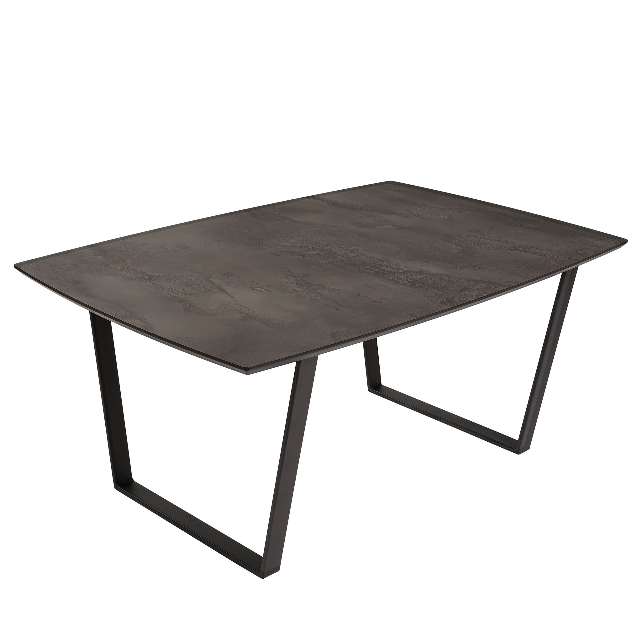Dallas Table 103 / Irony Super Matt, Gray (Marble Pattern)