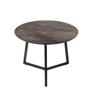Table Klint 60 / Cosmos High Gloss, Black (Marble Pattern)