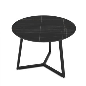 Table Klint 60 / Sonata Super Matt, Black (Marble Pattern)