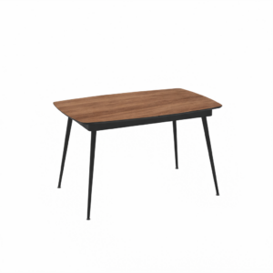 Rectangular Extendable Dining Table Yense 125 / Hazar Super Matt, Brown (Wood Imitation)