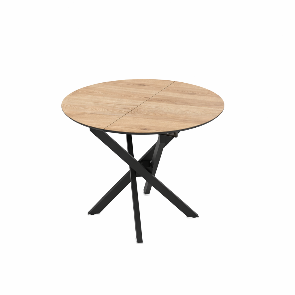 Extendable Dining Table Ruta 95 / Rivoli, Light Brown (Wood Imitation)
