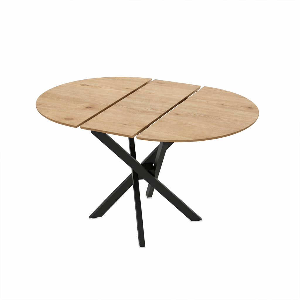 Extendable Dining Table Ruta 95 / Rivoli, Light Brown (Wood Imitation) - Image 4