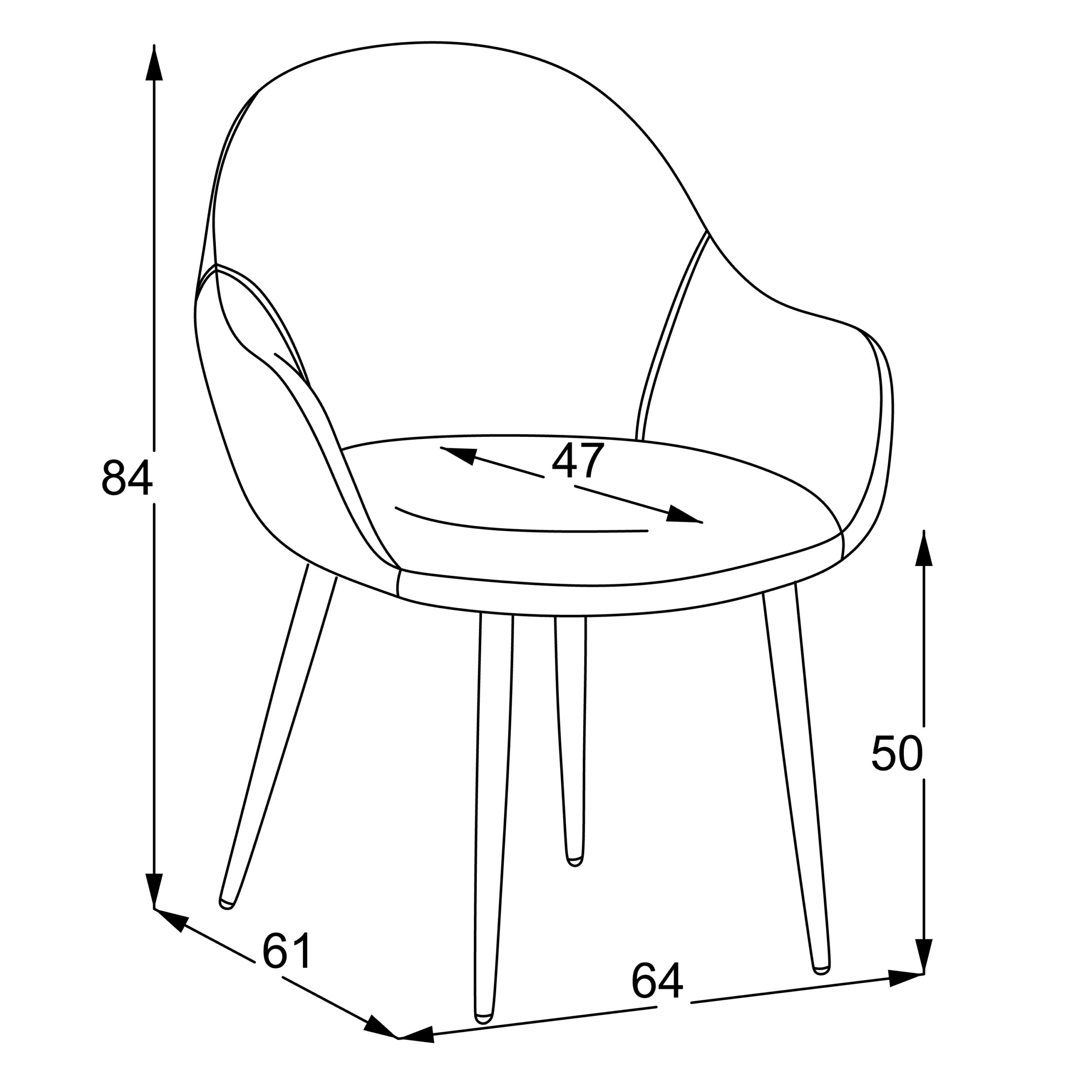Dining Chair Duro / Coco 10 / Uras 12 - Conic KD - Image 3