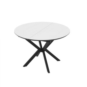 Dobok 110 / Senkron White Extendable Dining Table, White