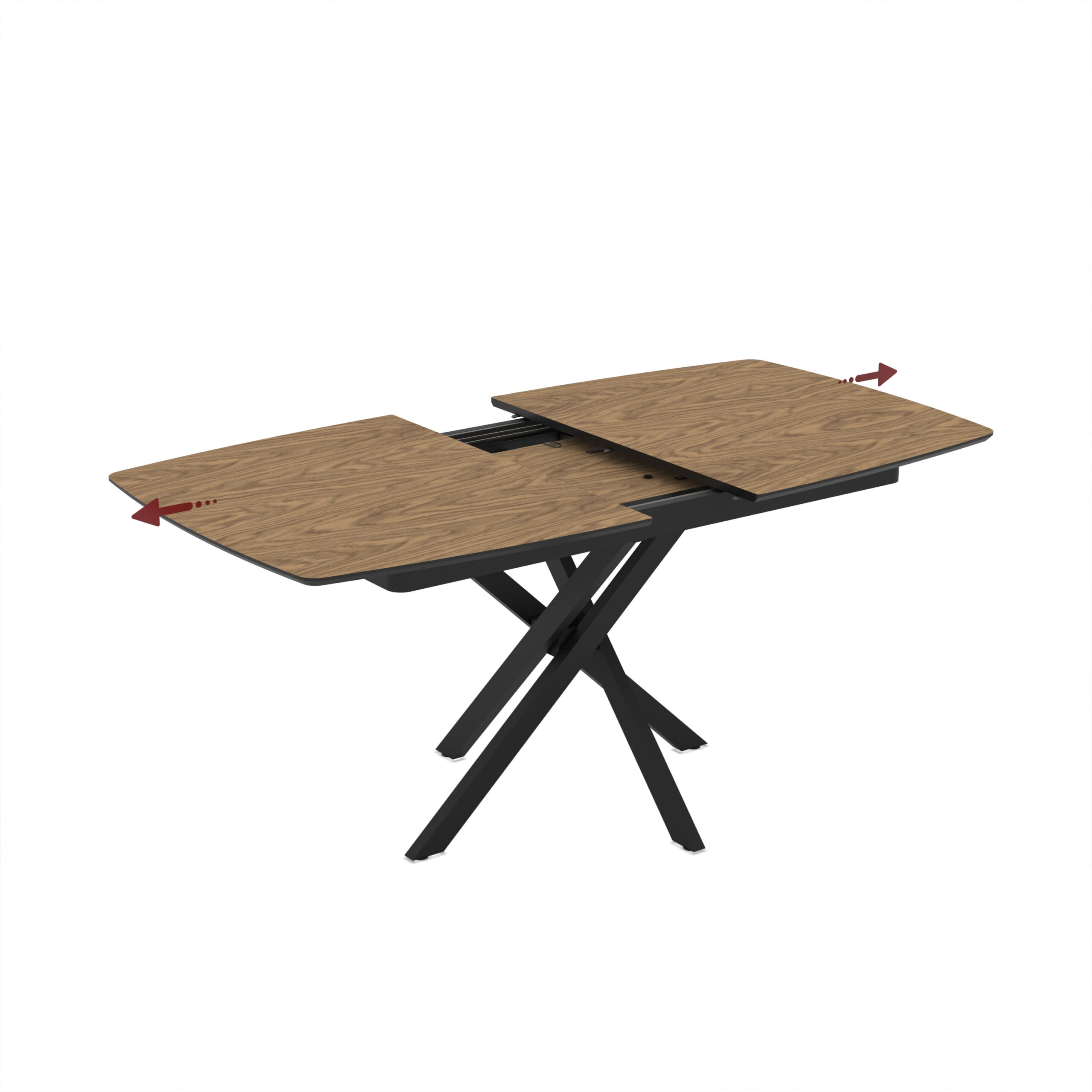 Filis 145 / Zirve Rectangular Extendable Dining Table, Brown (Wood Effect) - Image 2