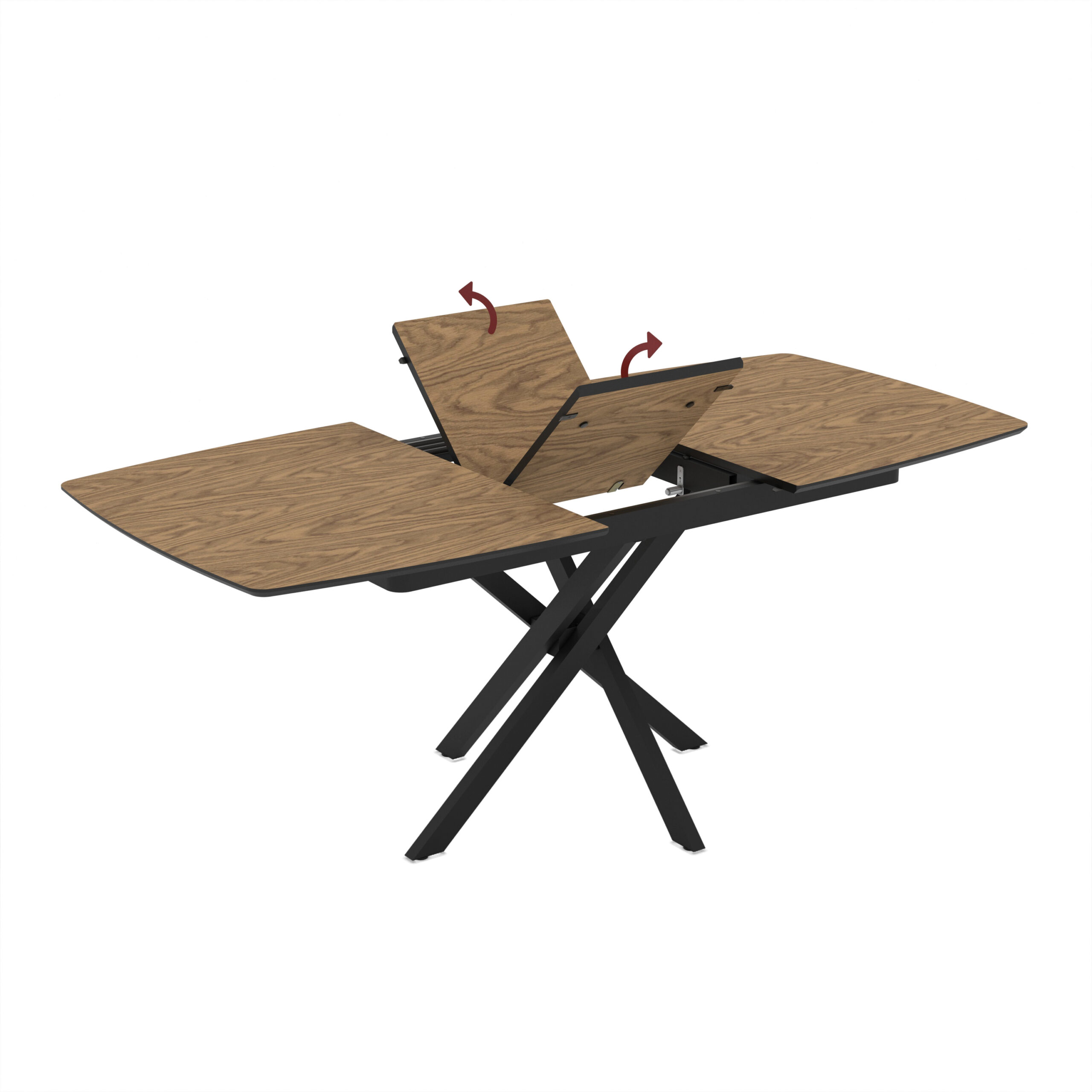 Filis 145 / Zirve Rectangular Extendable Dining Table, Brown (Wood Effect) - Image 3