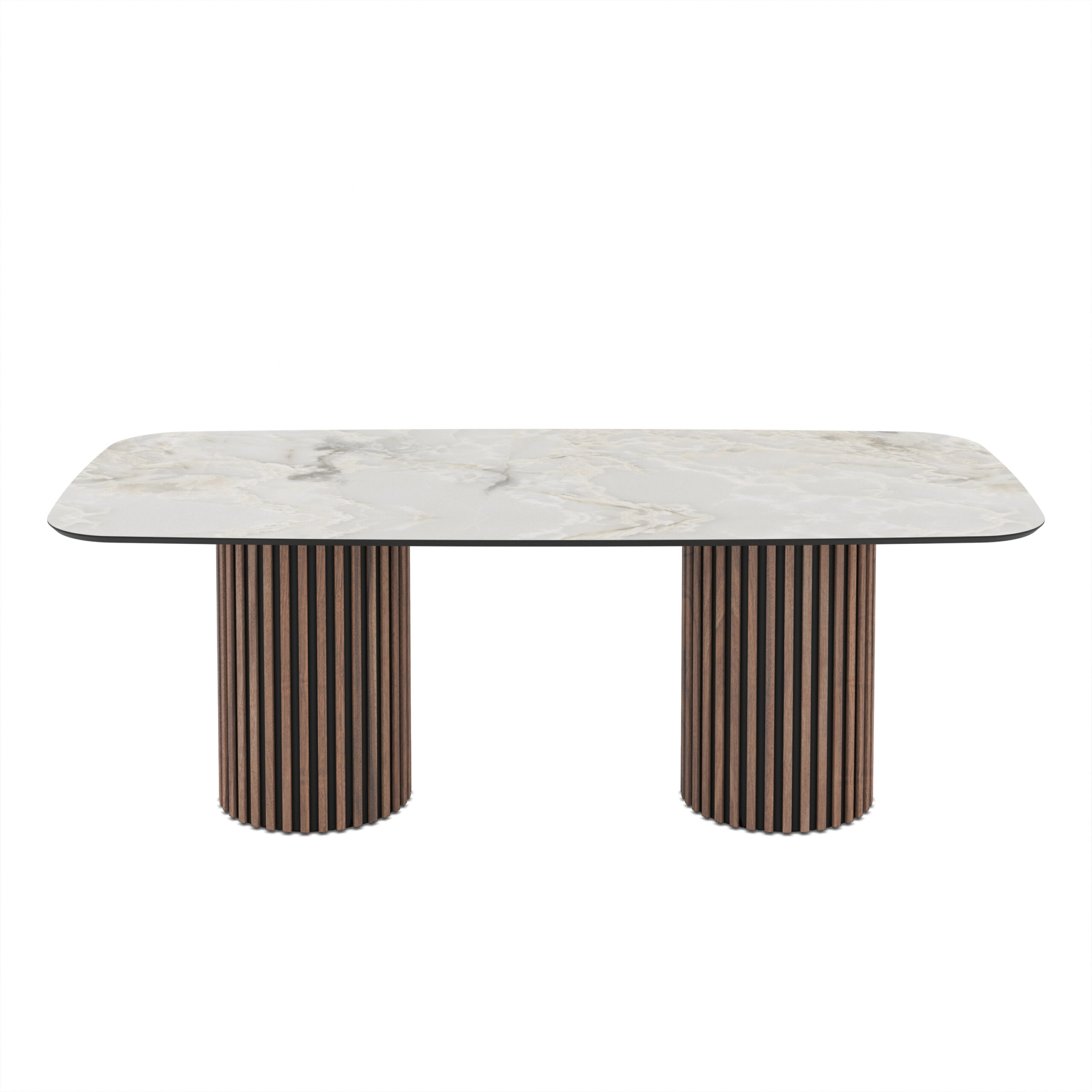 Dining Table Oslo 220 / Mola, Light Grey (Marble Pattern) - Image 2