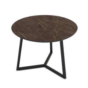 Klint 60 Coffee Table / Bianco High Gloss, Brownish-Grey (Marble Pattern)