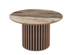 Miami 68 Coffee Table / Bianco High Gloss, Taupe (marble pattern) - small (Copy) (Copy)