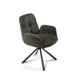 Christy / Raven 78 Dining Chair, Dark Green (Swivel Base)