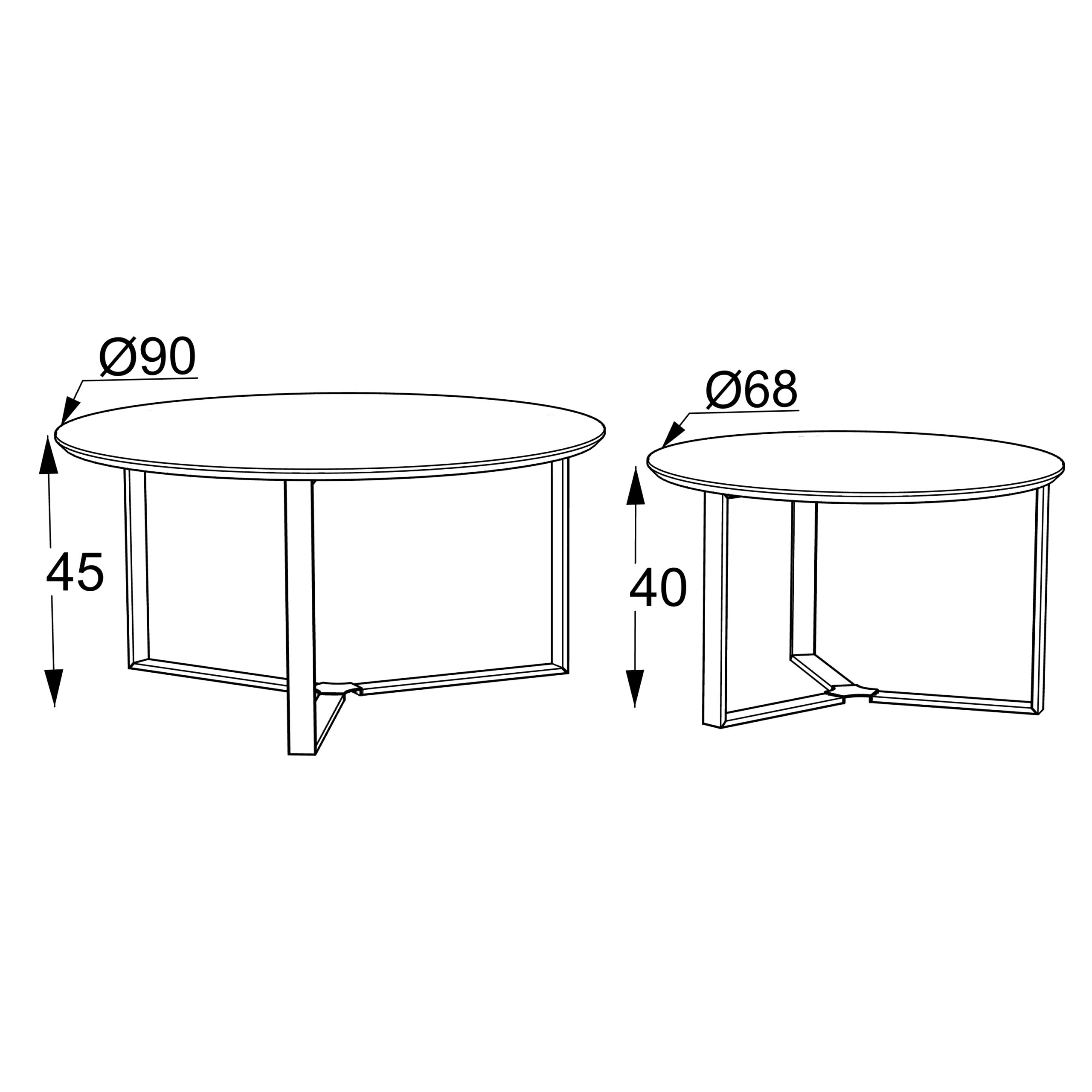 Miami 90 / Gaia Coffee Table, Taupe (Marble Pattern) - Large - Image 3