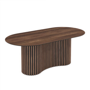Dining Table Oscar 200 / Gaia, Taupe (Marble Pattern)
