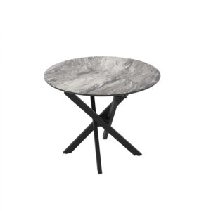 Extendable Dining Table Ruta 95 / Cosmos High Gloss, Grey (Marble Pattern)