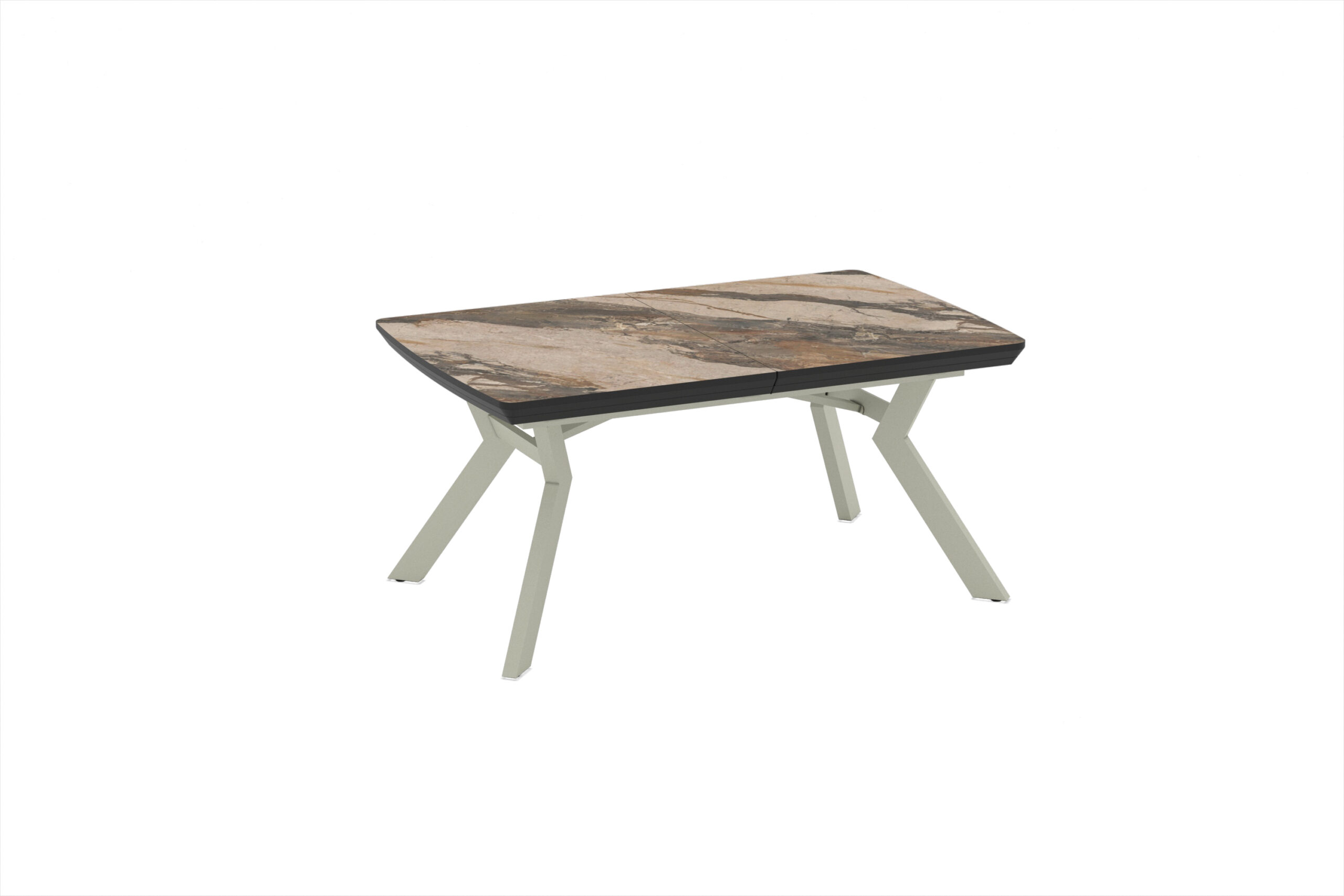 Extendable Dining Table Robat 160 / Cosmos High Gloss, Grey (marble pattern) (Copy) (Copy)