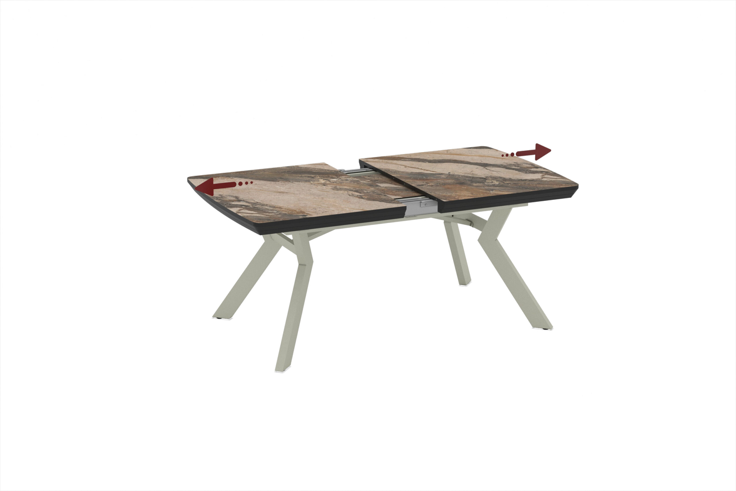 Extendable Dining Table Robat 160 / Cosmos High Gloss, Grey (marble pattern) (Copy) (Copy) - Image 2