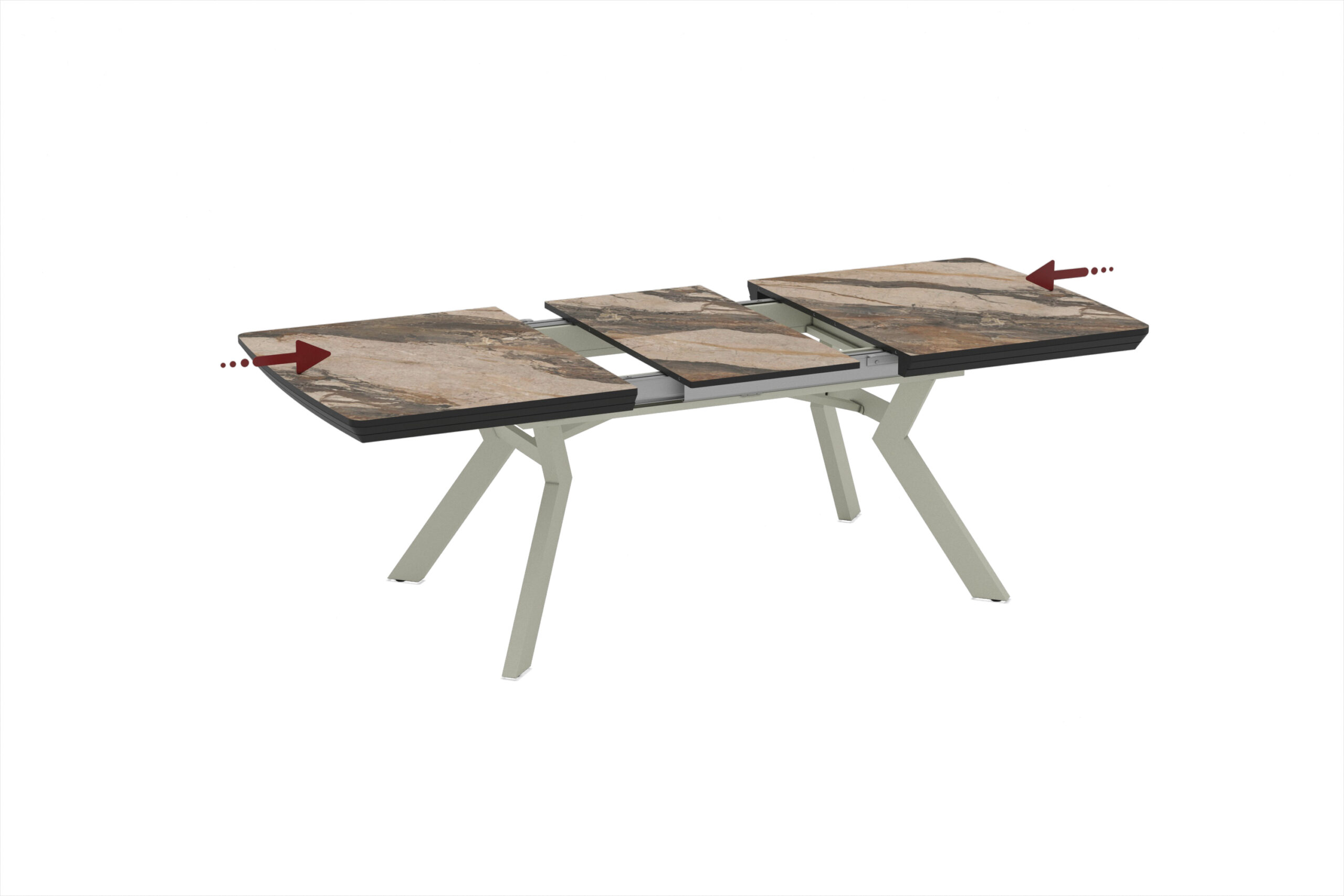 Extendable Dining Table Robat 160 / Cosmos High Gloss, Grey (marble pattern) (Copy) (Copy) - Image 4