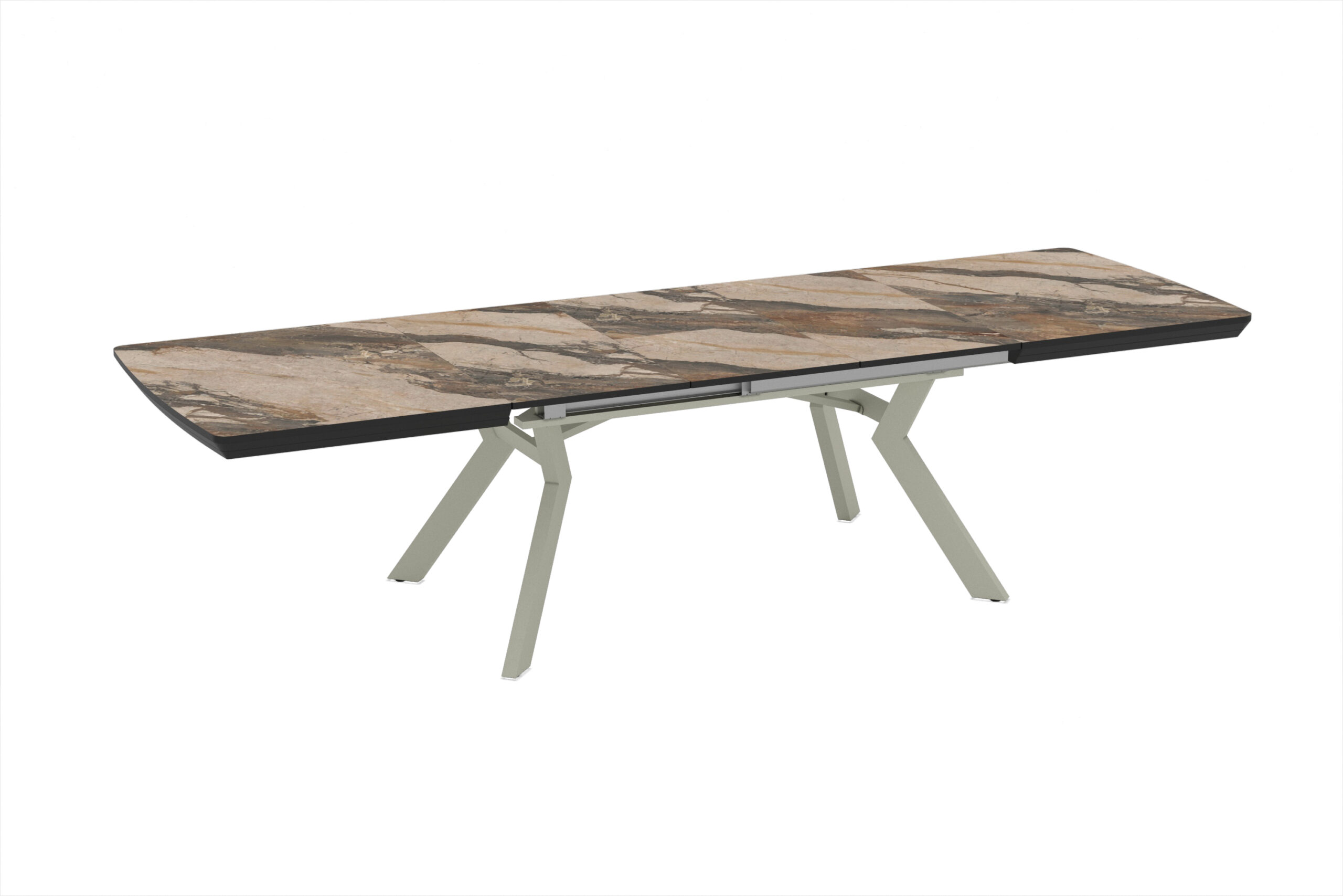Extendable Dining Table Robat 160 / Cosmos High Gloss, Grey (marble pattern) (Copy) (Copy) - Image 6