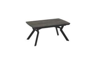 Extendable Dining Table Robat 160 / Irony Melamine, Gray (marble pattern)