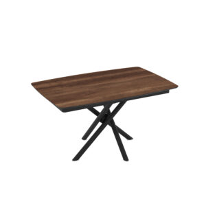 Extendable Dining Table Katrin 138 / Barok, Dark Brown (Wood Imitation)
