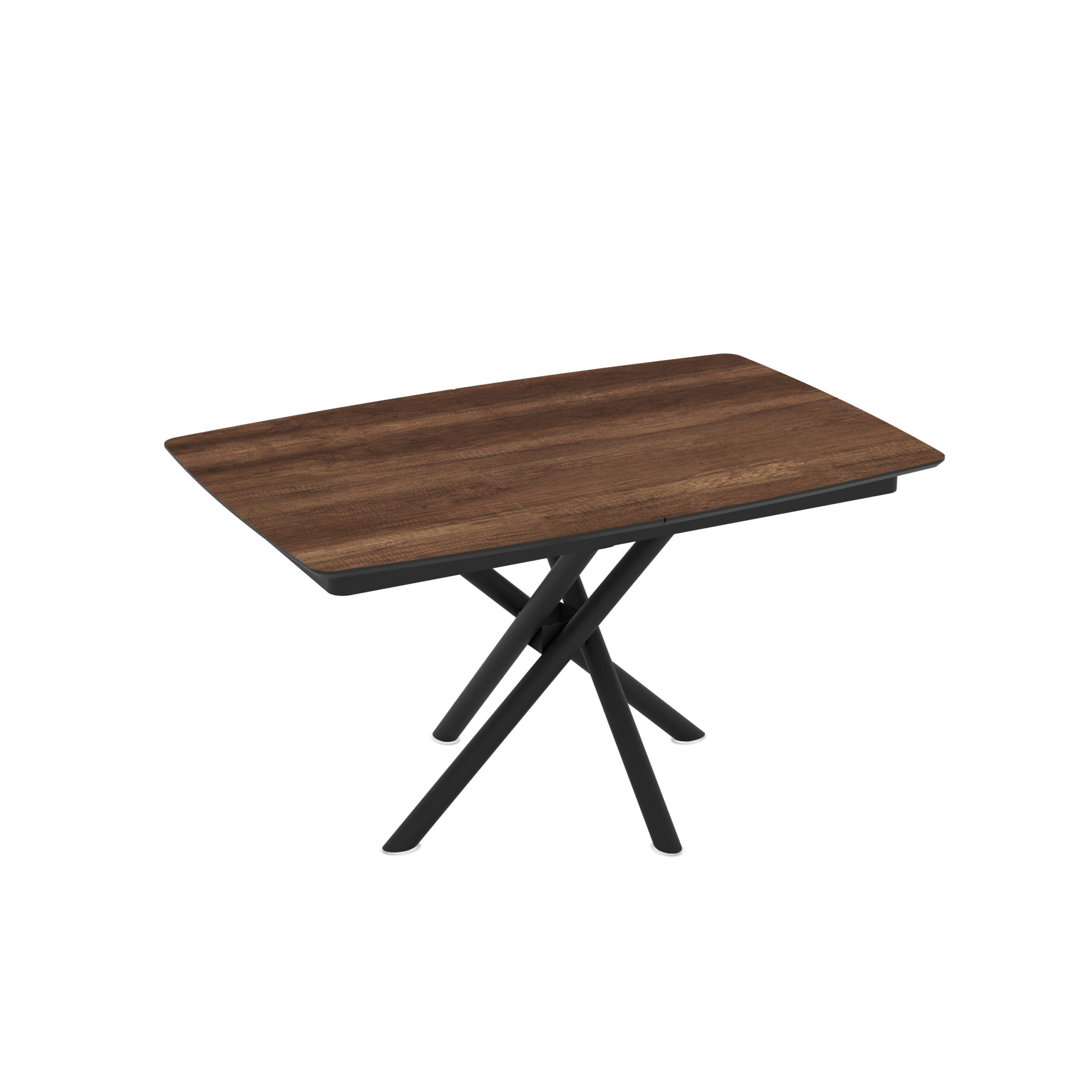 Extendable Dining Table Katrin 138 / Barok, Dark Brown (Wood Imitation)