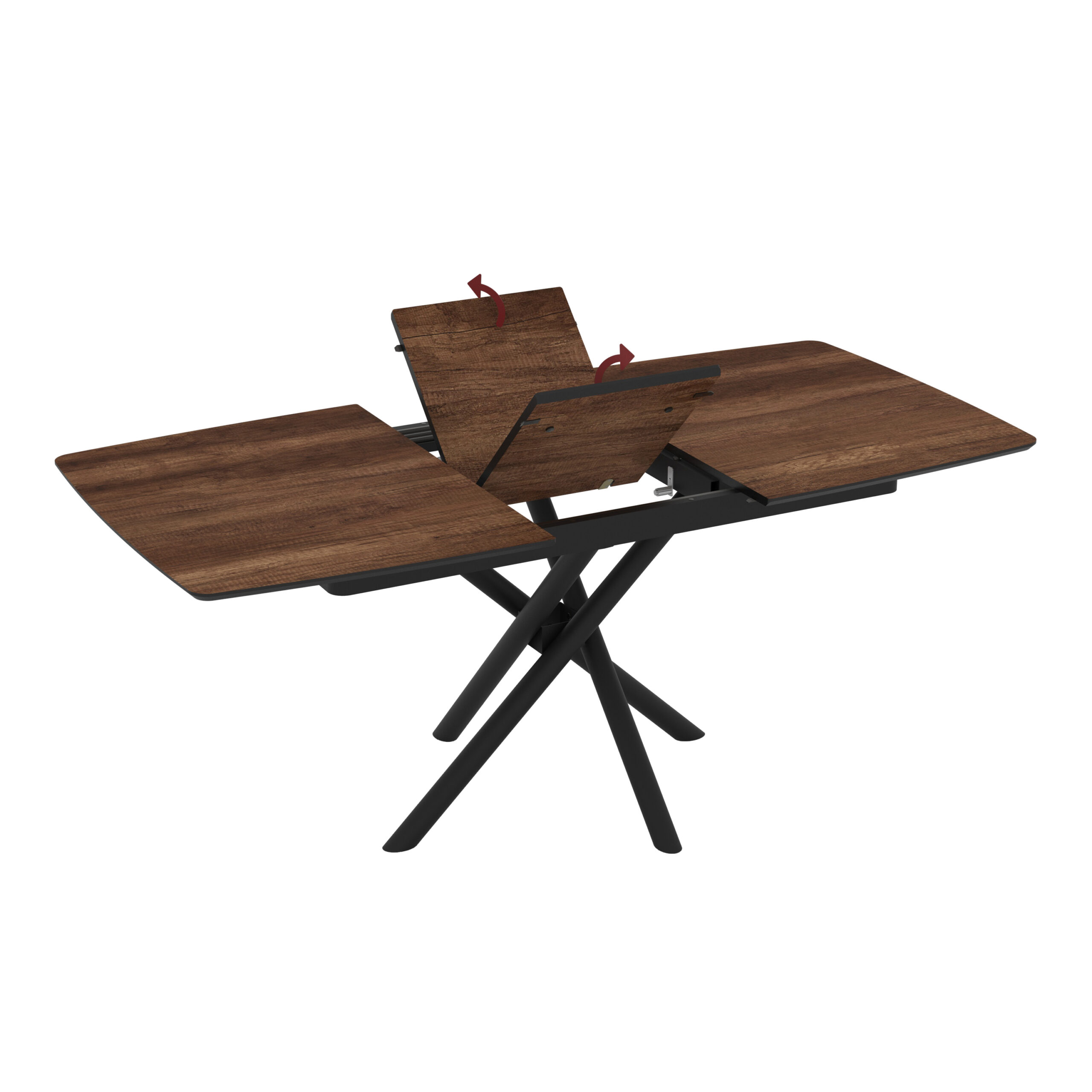 Extendable Dining Table Katrin 138 / Barok, Dark Brown (Wood Imitation) - Image 3