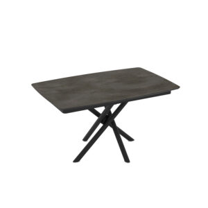 Extendable Dining Table Katrin 138 / Irony Melamine, Gray (marble pattern)