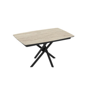 Extendable Dining Table Katrin 138 / Traverten, Sand Color (Travertine Marble Pattern)