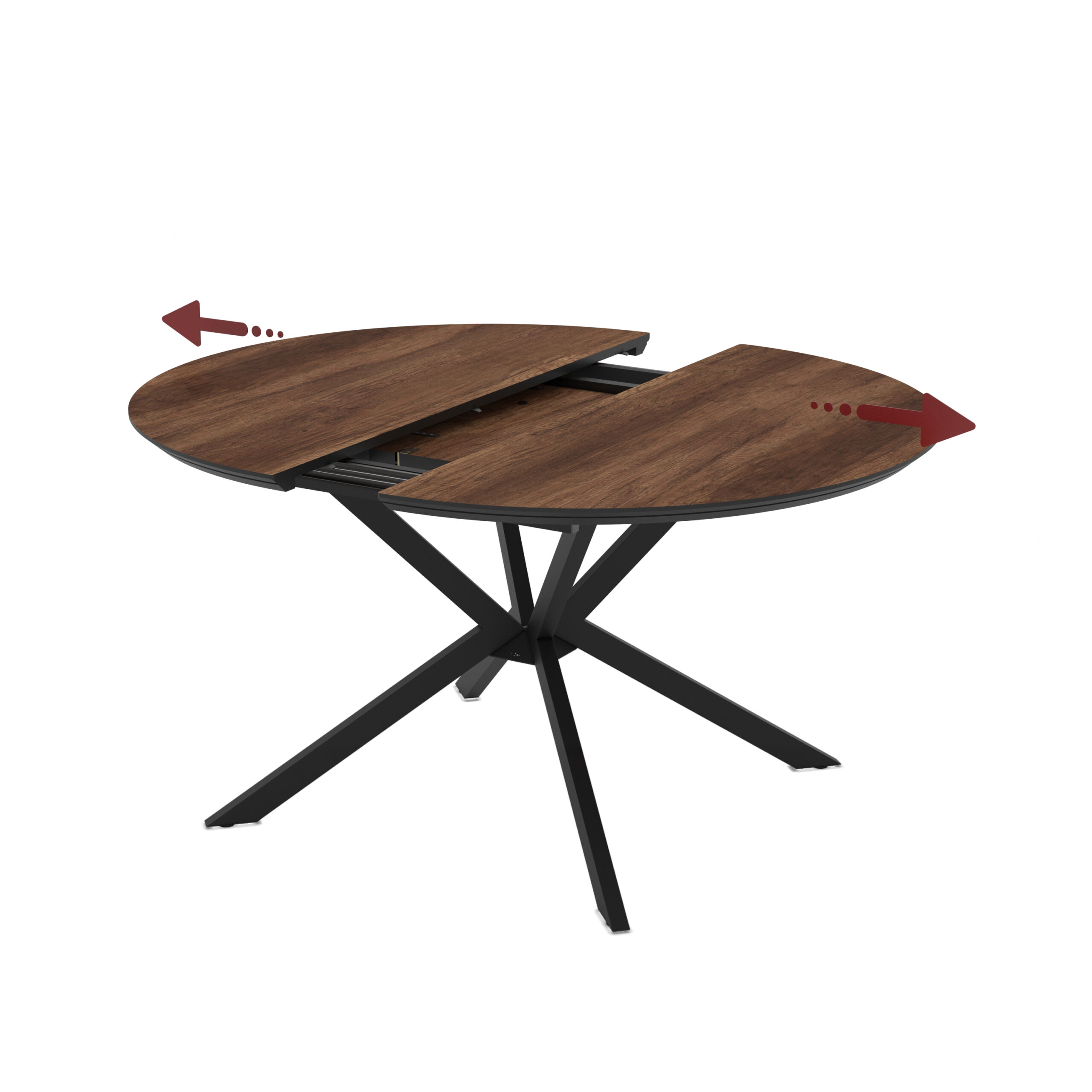 Extendable Dining Table Dobok 126 Table / Barok, Dark Brown (Wood Imitation) - Image 2