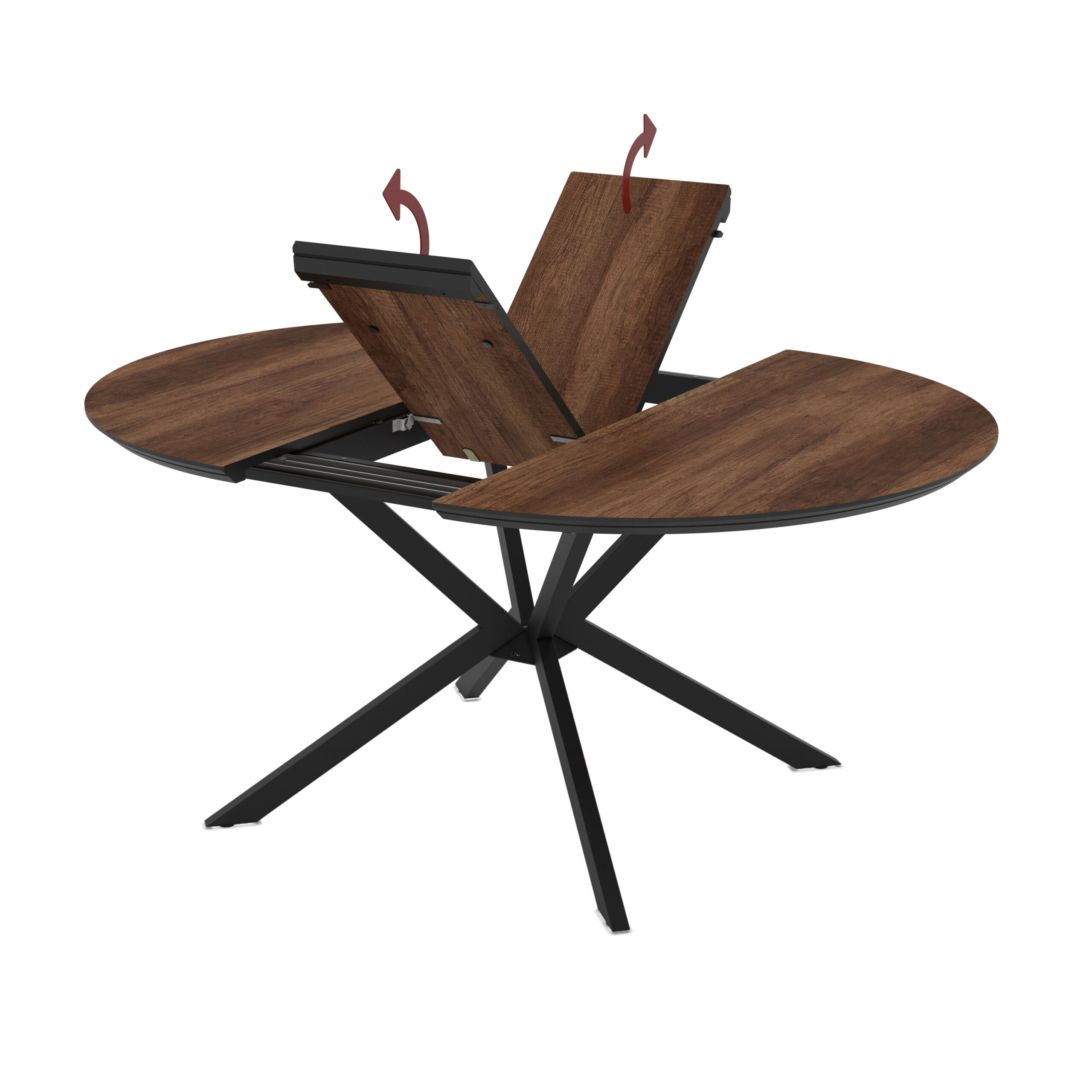 Extendable Dining Table Dobok 126 Table / Barok, Dark Brown (Wood Imitation) - Image 3