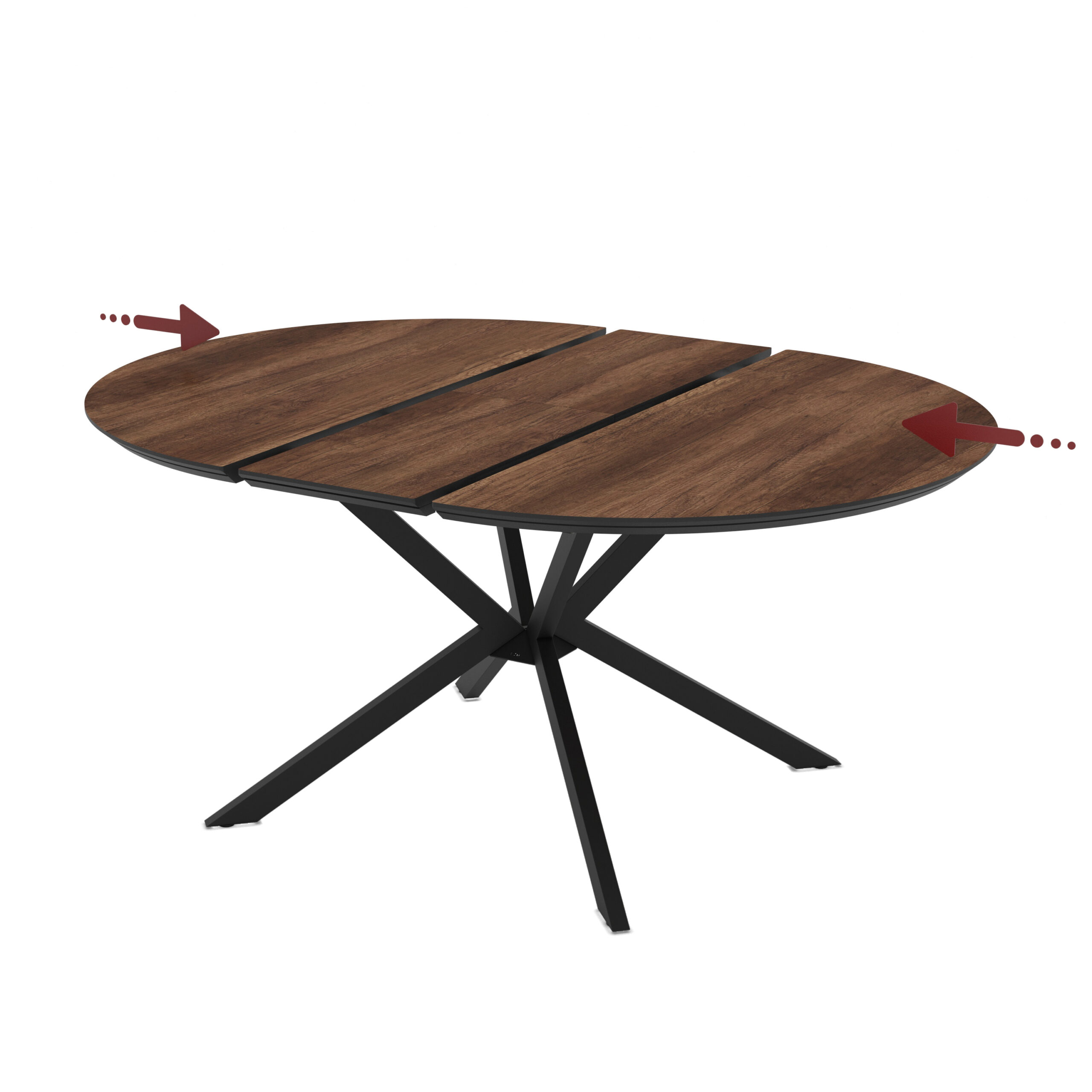 Extendable Dining Table Dobok 126 Table / Barok, Dark Brown (Wood Imitation) - Image 4