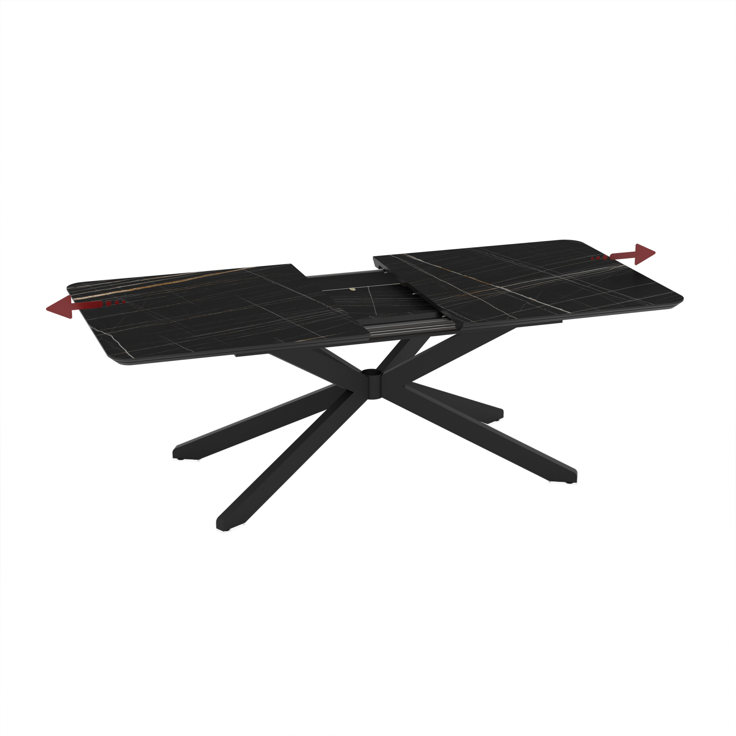 Extendable Dining Table Mona 190 / Sonata Super Matt, Black - Image 2