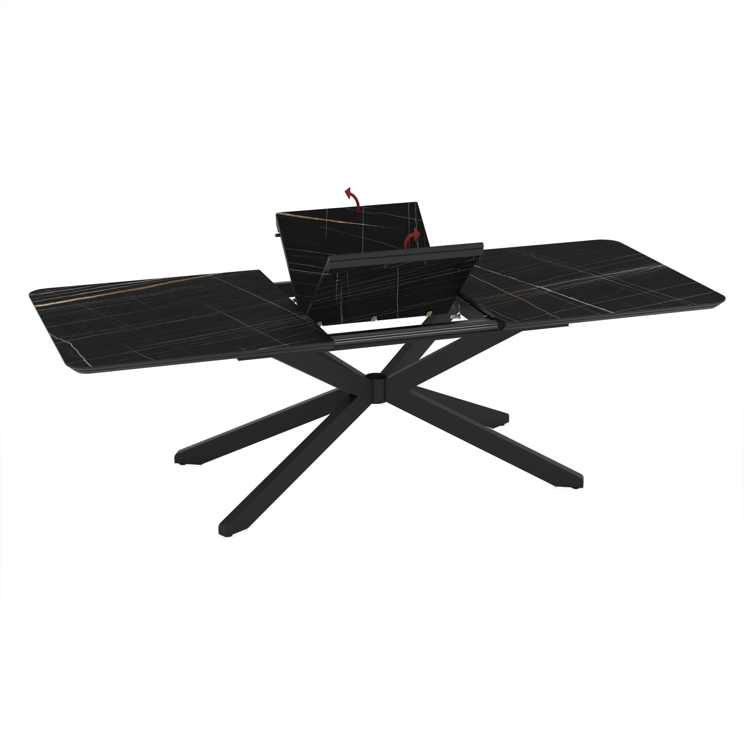Extendable Dining Table Mona 190 / Sonata Super Matt, Black - Image 3