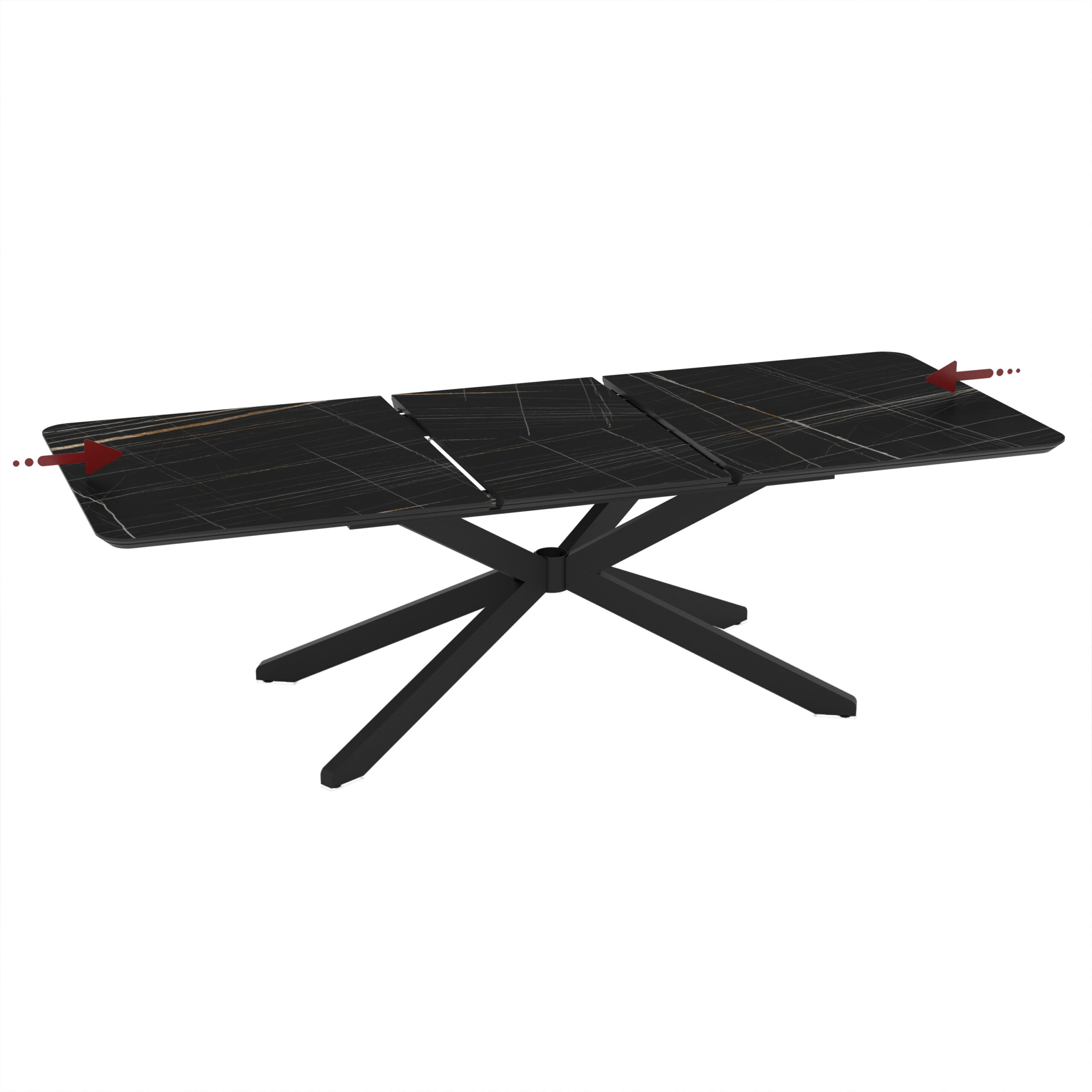 Extendable Dining Table Mona 190 / Sonata Super Matt, Black - Image 4