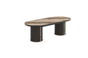 Dining Table Oslo 220 / Mola, Light Grey (Marble Pattern) (Copy) (Copy)